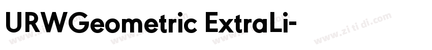 URWGeometric ExtraLi字体转换